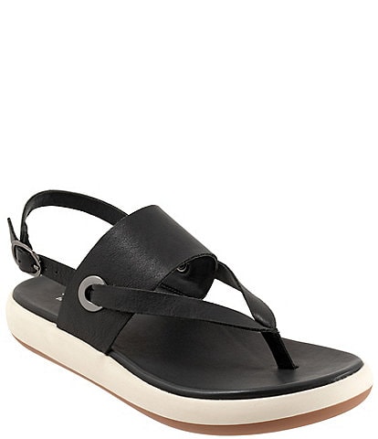 SoftWalk Joliet Leather Thong Sling Sandals