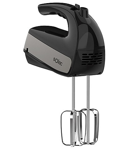 SOLAC 5-Speed + Turbo 200W Hand Mixer with Beaters and Dough Hooks