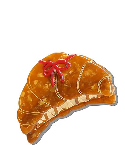 Solar Eclipse Hand-Painted Bow Croissant Claw Hair Clip