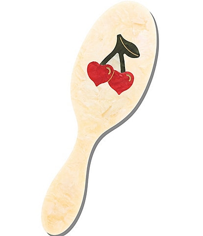 Solar Eclipse Hand-Painted Cherry Hearts Amazing Hair Day Brush