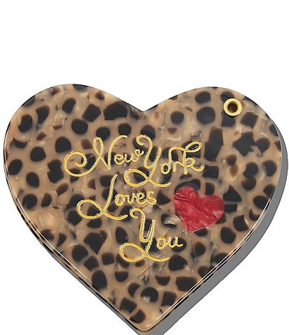 Solar Eclipse Hand-Painted I Love New York Compact Mirror