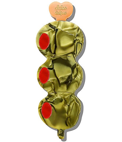 Solar Eclipse Hand-Painted Martini Olives Claw Hair Clip