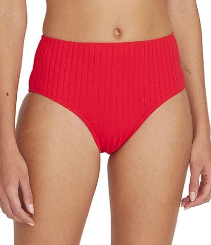 SOLID & STRIPED Lilo Ribbed High Waisted Swim Bottom