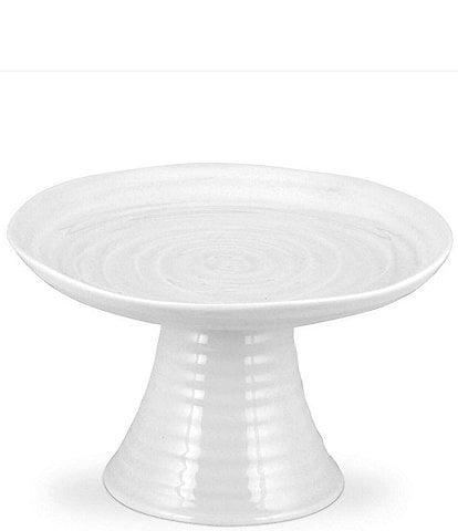 Sophie Conran for Portmeirion White Porcelain Spiral Pattern Mini Cake Stand