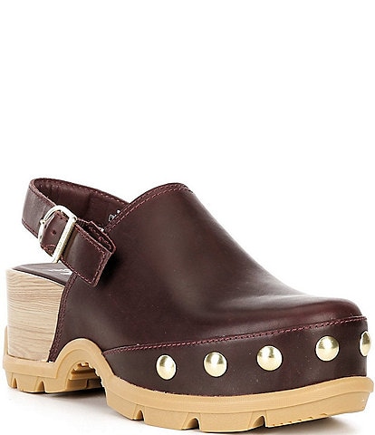 Sorel Roam'N Clog RVT Leather Slingback Clogs