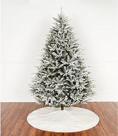 Southern Living 7.5ft. Pre-Lit LED Flocked Mixed PE/PVC Christmas Tree Collection