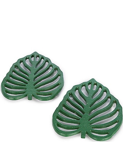 Southern Living Aluminum Palm Leaf Trivets, Set of 2