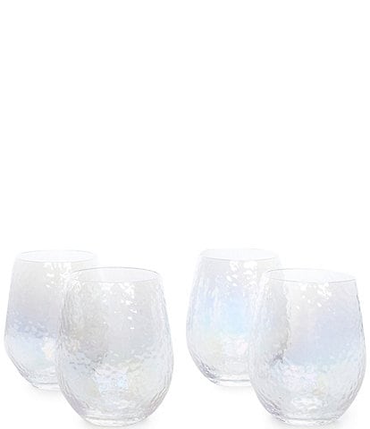 Southern Living Luster Stemless Wine Glasses, Set of 4