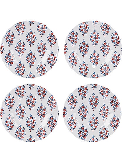 Southern Living American Floral Melamine Accent Salad Plates, Set of 4