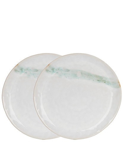 Southern Living Astra Collection White Dinner Plates, Set of 2