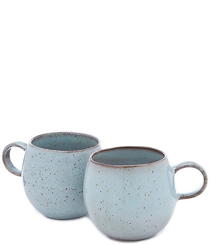 Southern Living Astra Collection Glazed Belly Coffee Mugs, Set of 2