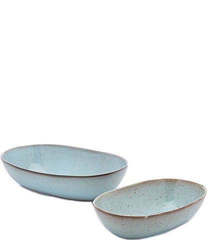 Southern Living Astra Collection Glazed Stoneware Oval Baker, Boxed