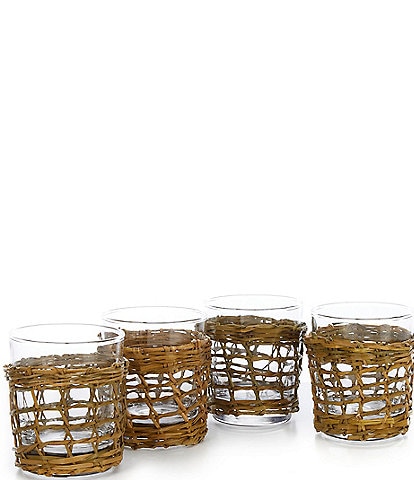 Southern Living Bali Double Old Fashioned Glasses, Set of 4