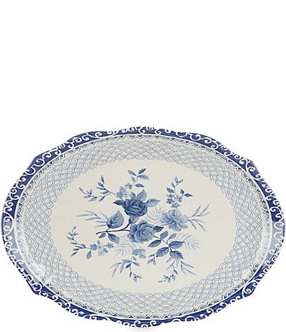 Southern Living Caroline Collection Blue & White Chinoiserie Oval Platter