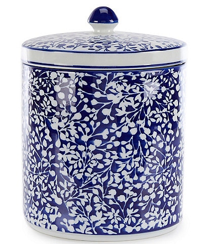 Southern Living Blue & White Collection Chinoiserie Ceramic Medium Canister