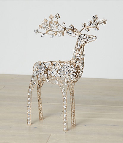 Southern Living Blue Christmas Collection 3-ft.  Jeweled Standing Deer Decor