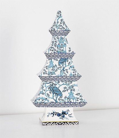 Southern Living Blue Christmas Collection Ceramic Pagoda Decor