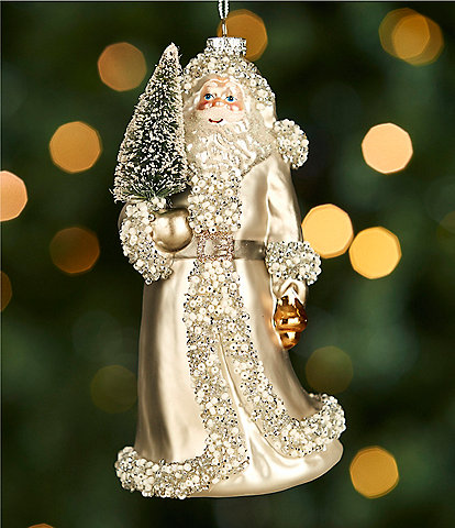 Southern Living Blue Christmas Collection Santa Ornament