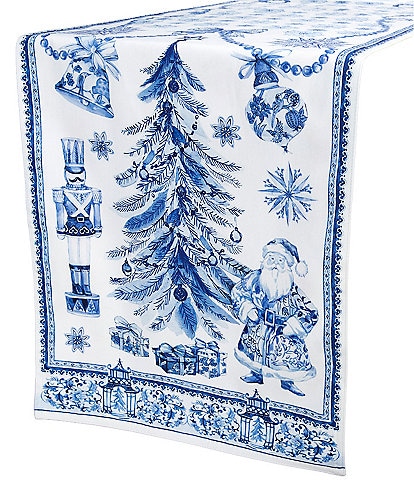 Southern Living Blue Christmas Nutcracker Runner