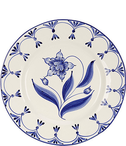 Southern Living Genevieve Collection Blue Hand Painted Dinner Plate