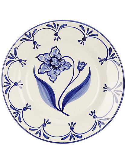 Southern Living Genevieve Collection Blue Hand Painted Salad Plate