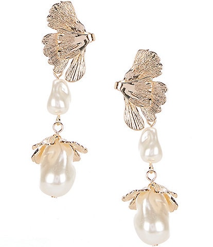 Southern Living Borrowed & Blue by Southern Living Pearl Botanica Chandelier Earrings