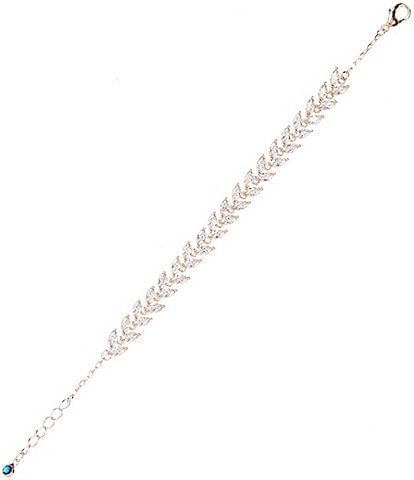 Southern Living Borrowed & Blue by Southern Living Cubic Zirconia Marquise Stone Line Bracelet
