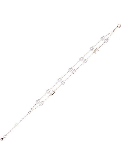 Southern Living Borrowed & Blue By Southern Living Cubic Zirconia Stone and Pearl Line Bracelet