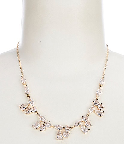 Southern Living Borrowed & Blue By Southern Living Cubic Zirconia Stone Cluster Collar Necklace