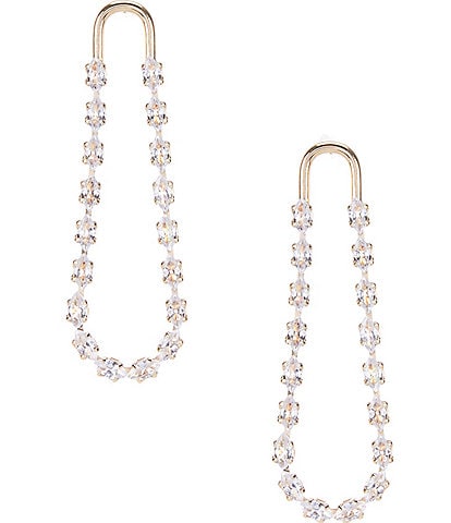 Southern Living Borrowed & Blue by Southern Living Cubic Zirconia Stone Oval Drop Earrings