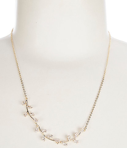 Southern Living Borrowed & Blue by Southern Living Delicate Cubic Zirconia Vine Collar Necklace