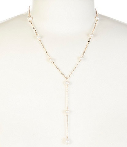 Southern Living Borrowed & Blue by Southern Living Fresh Water Pearl Station Short Chain Y Necklace