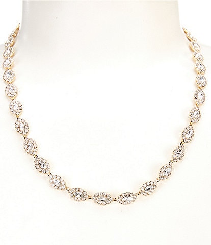 Southern Living Borrowed & Blue By Southern Living Gold Tone Marquis Crystal Collar Necklace