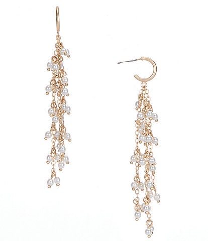 Southern Living Borrowed & Blue by Southern Living Multi Row Chain Shakey Pearl Chandelier Earrings