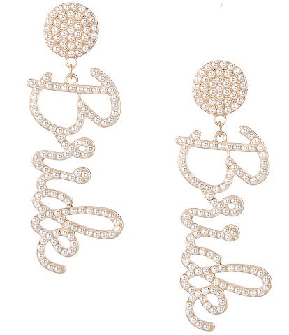 Southern Living Borrowed & Blue by Southern Living Pearl Bride Drop Earrings