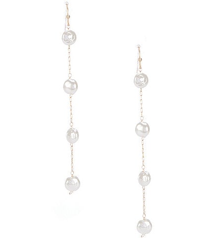 Southern Living Borrowed & Blue By Southern Living Pearl Chain Drop Earrings