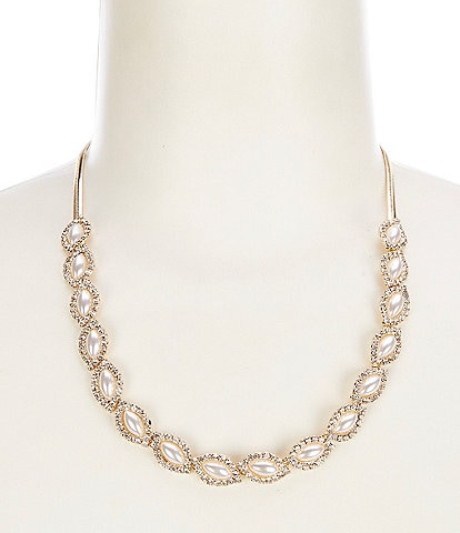 Southern Living Borrowed & Blue by Southern Living Pearl Marquise Statement Necklace