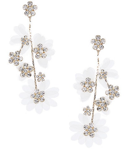 Southern Living Borrowed & Blue by Southern Living Stone Flower Statement Drop Earrings