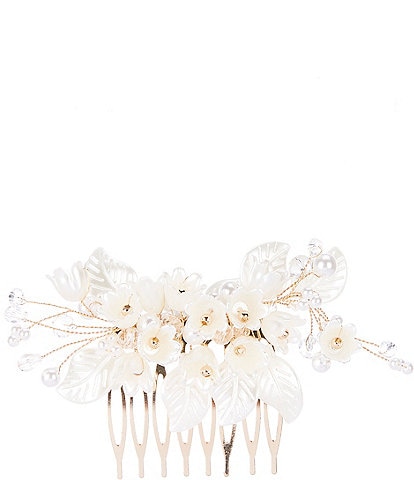 Southern Living Borrowed & Blue Collection Flower and Pearl Embellished Hair Comb