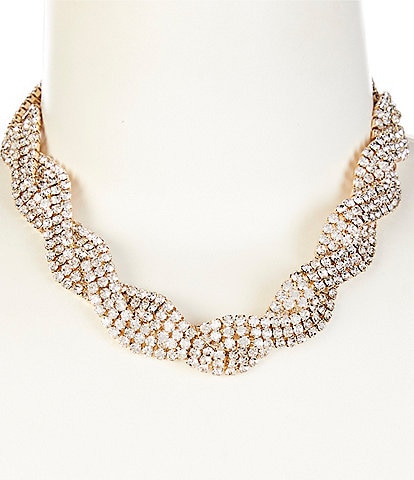 Southern Living Borrowed & Blue Collection Rhinestone Braided Crystal Collar Necklace