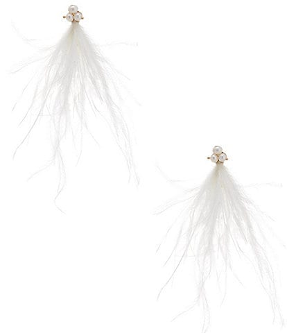 Southern Living Borrowed & Blue Freshwater Pearl Feather Drop Earrings