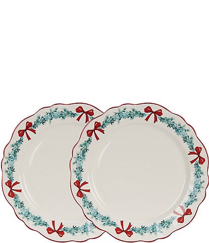 Southern Living Bow Wreath Dinner Plates, Set of 2