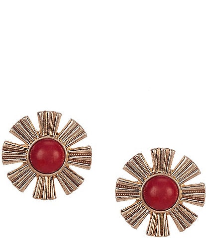 Southern Living Burst Drop Earrings with Semi Precious Stones