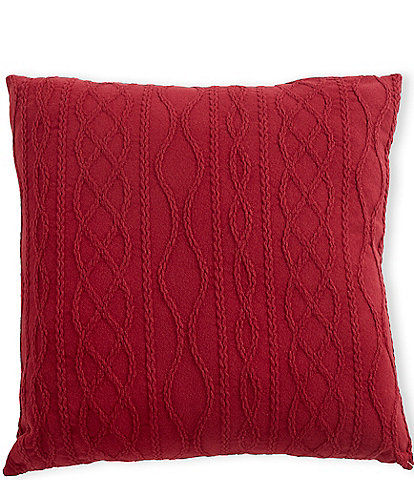 Southern Living Cable Knit Square Decorative Pillow