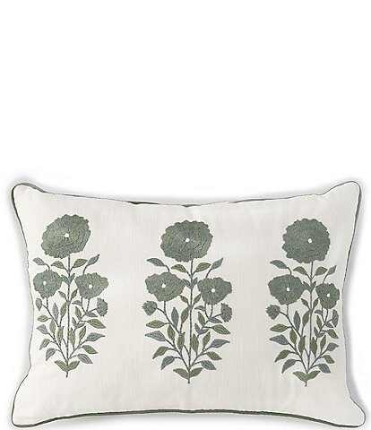 Southern Living Catherine Embroidered Floral Decorative Pillow