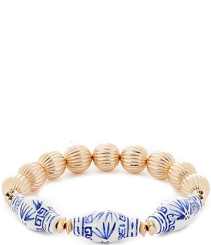 Southern Living Chinoiserie Beaded Stretch Bracelet