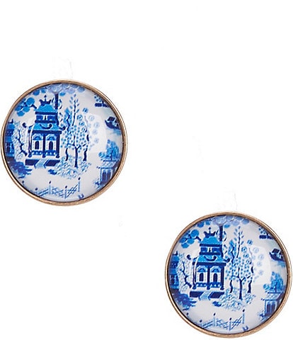Southern Living Chinoiserie Stud Earrings