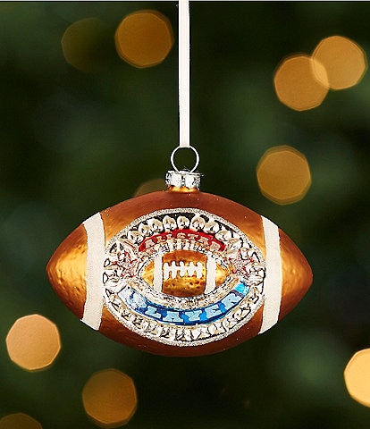 Southern Living Christmas Cheer Collection All Star Player Football Glass Ornament