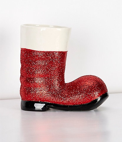 Southern Living Christmas Cheer Collection Glittered Boot Decor