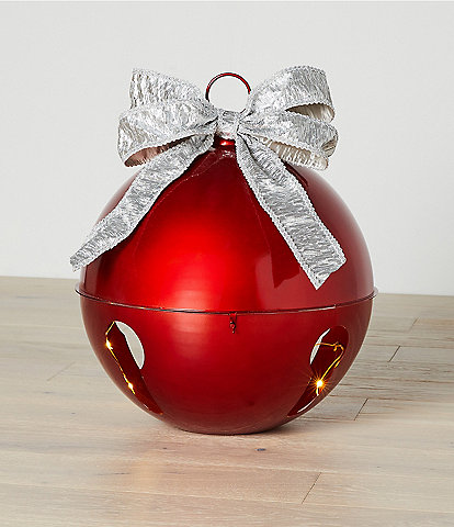 Southern Living Christmas Cheer Collection Oversized 1.75-ft LED Pre-Lit Metal Bell Decor